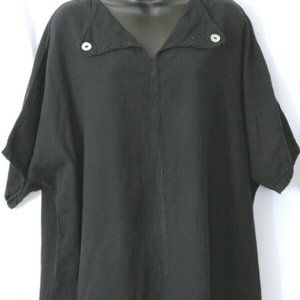 Oh My Gauze Black O/S Top